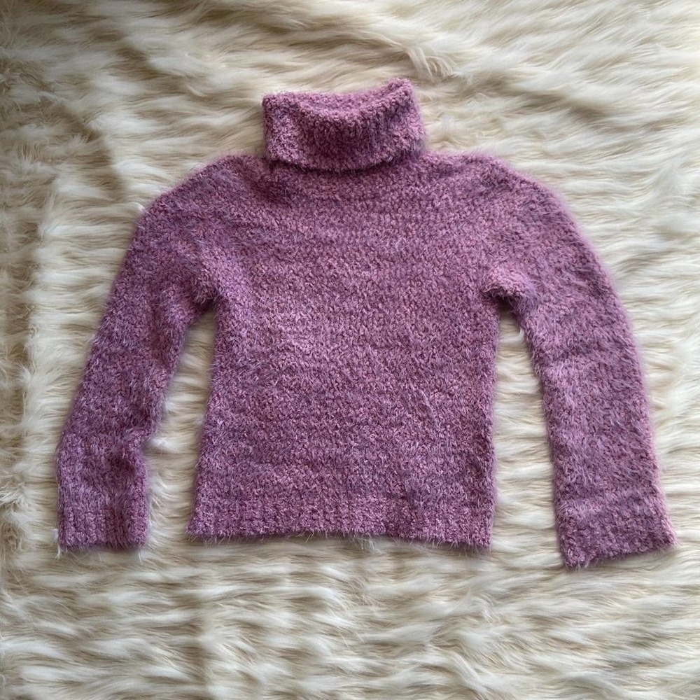 Abound Purple Lilac Soft Plush Turtleneck Y2K Sz XS